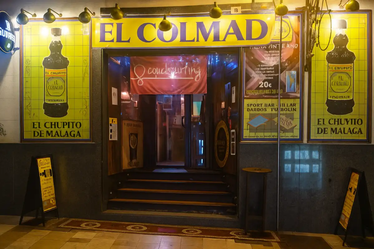 The entrance to El Colmao traditional bar in Málaga Old Town