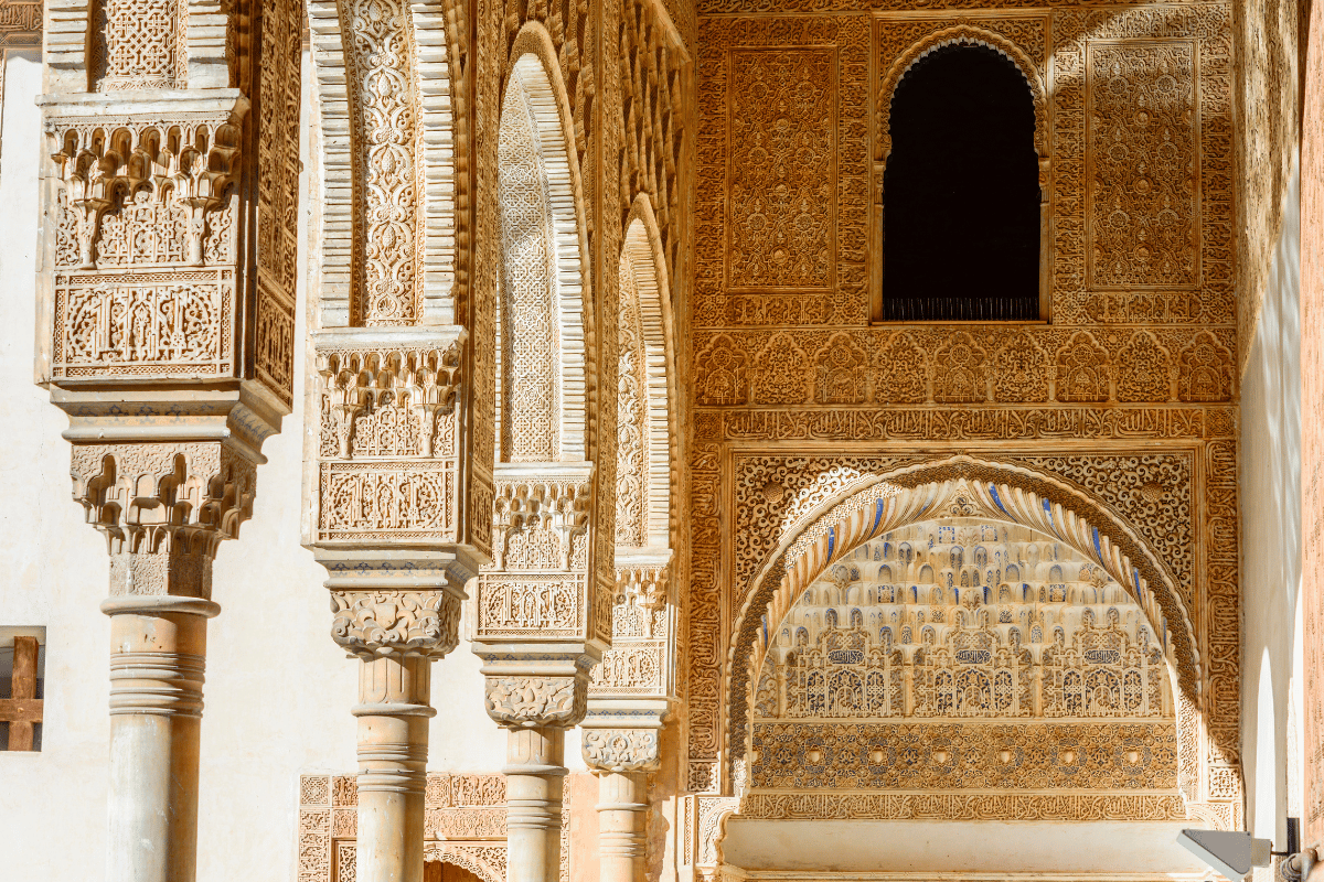 Granada city with the Alhambra palace and surrounding landscape
