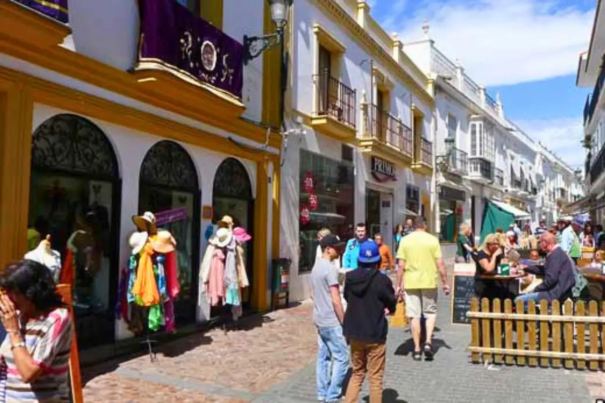 Nerja shopping street. 