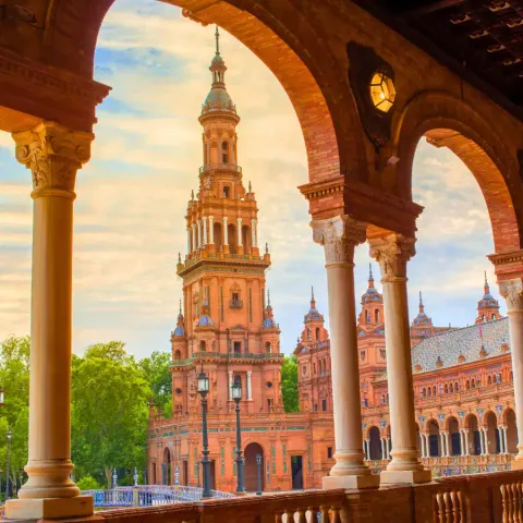 Plaza de España arches in Seville