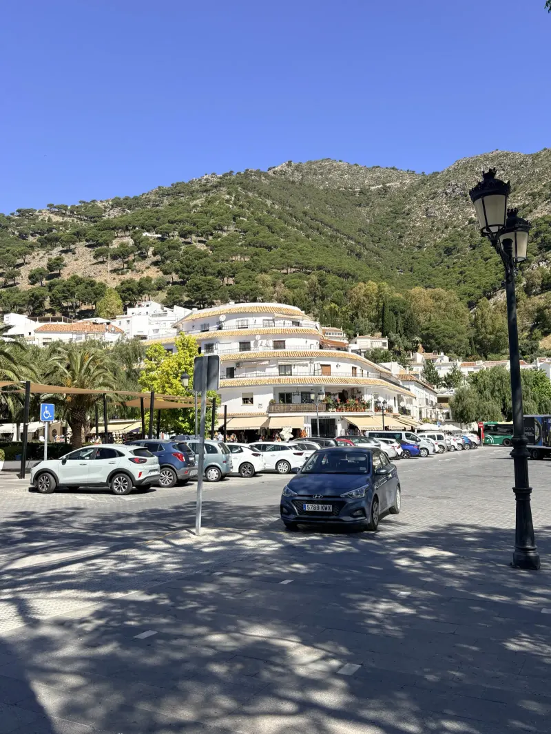 Car park at the entrance to Mijas Pueblo village