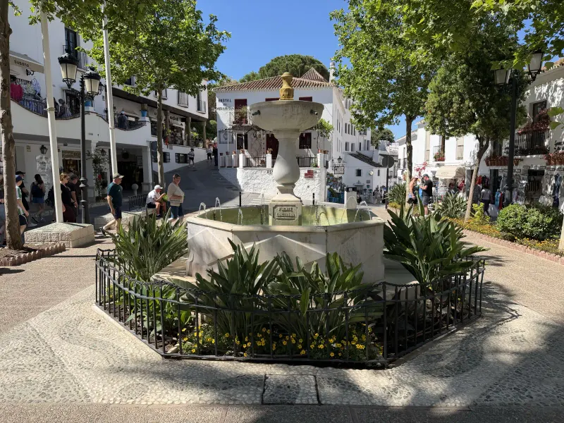 Full view of Plaza de la Constitución in Mijas Pueblo