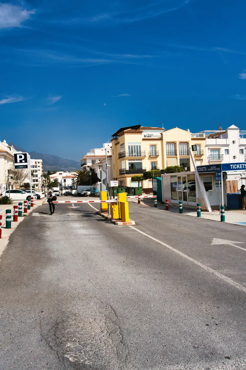 Entrance to the main underground car park in Nerja