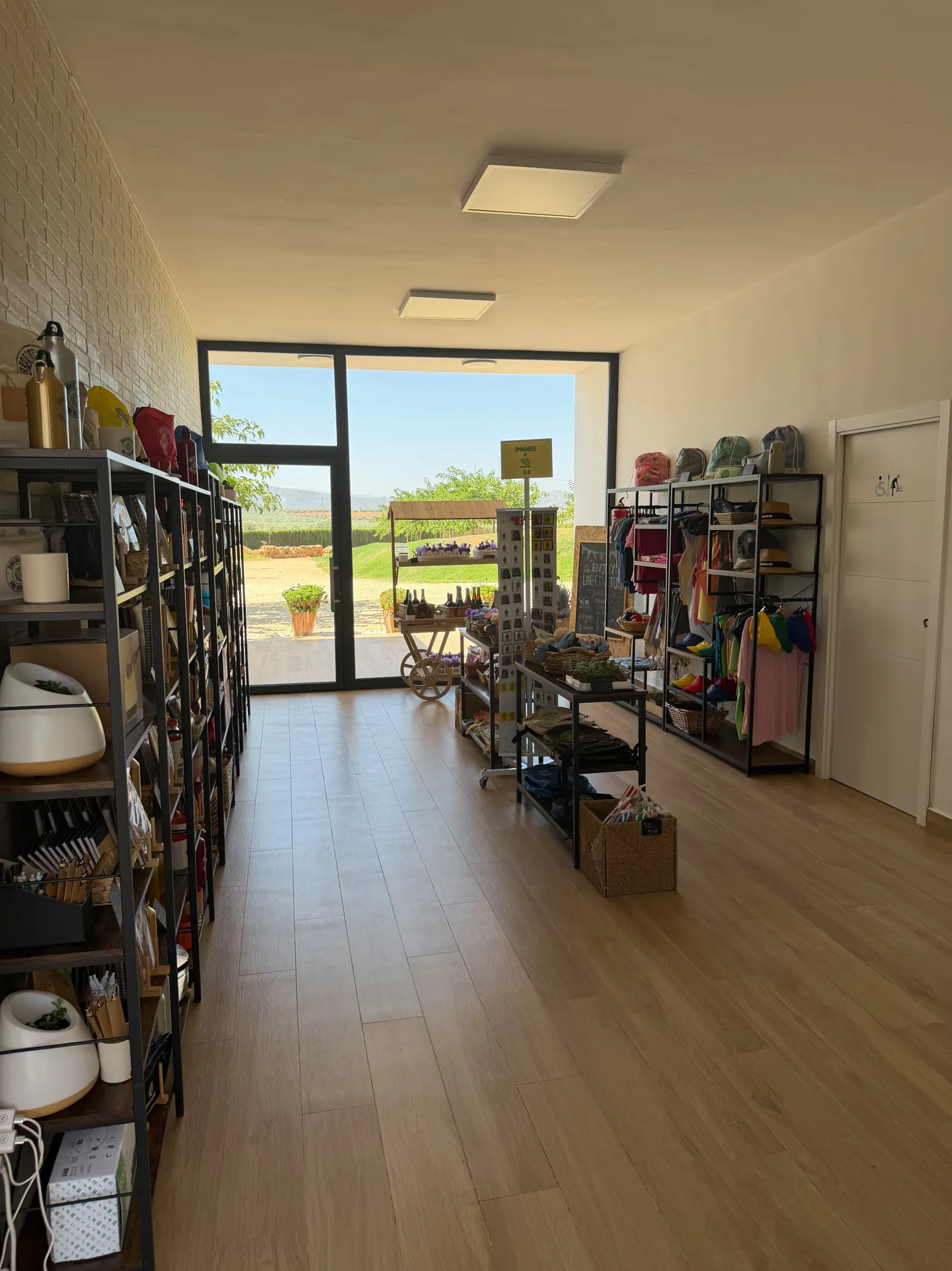 inside the small curio shop at laberintus park antequera
