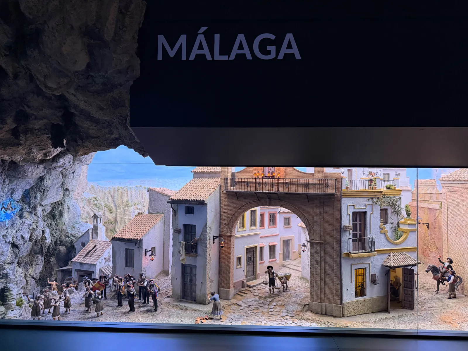 Large detailed diorama of a historic Andalusian city scene at the museum