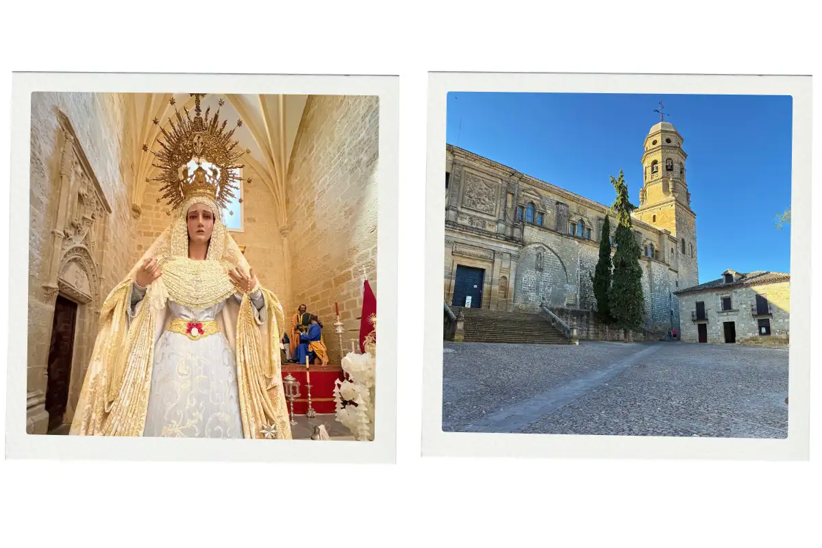 Baeza old town decorated for a local festival