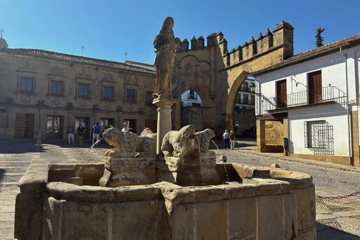 Lions Fountain in Plaza del Pópulo, one of Baeza's most recognisable squares