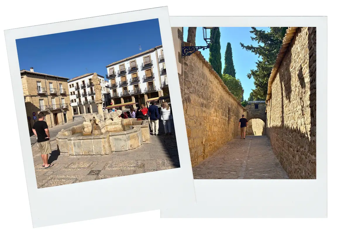 Renaissance stone façade with ornate carved detail in Baeza's historic centre