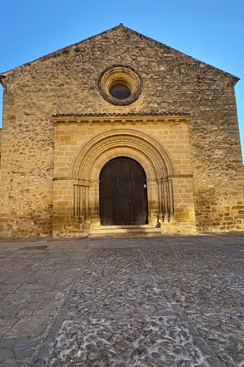 Romanesque exterior of the Iglesia de Santa Cruz in Baeza