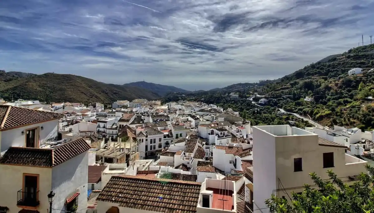 White village of Ojén in the mountains above Marbella
