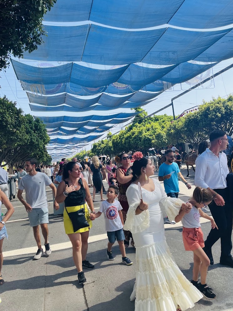Daytime stalls at Feria de Málaga