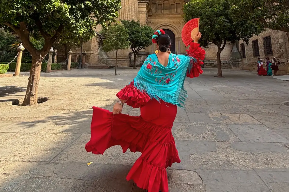Flamenco dresses at Feria de Málaga