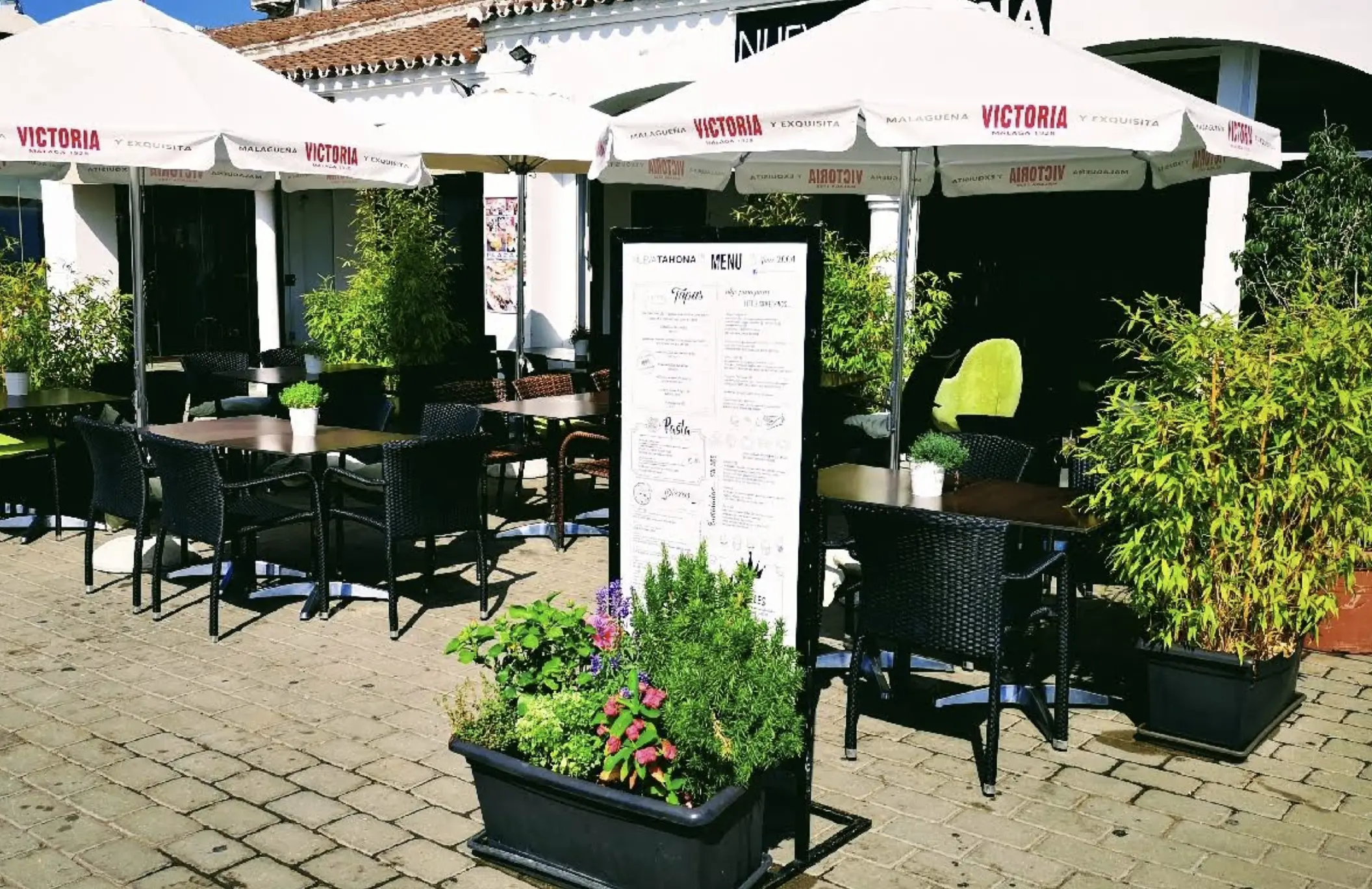 Nueva Tahona Pizzeria entrance in Frigiliana