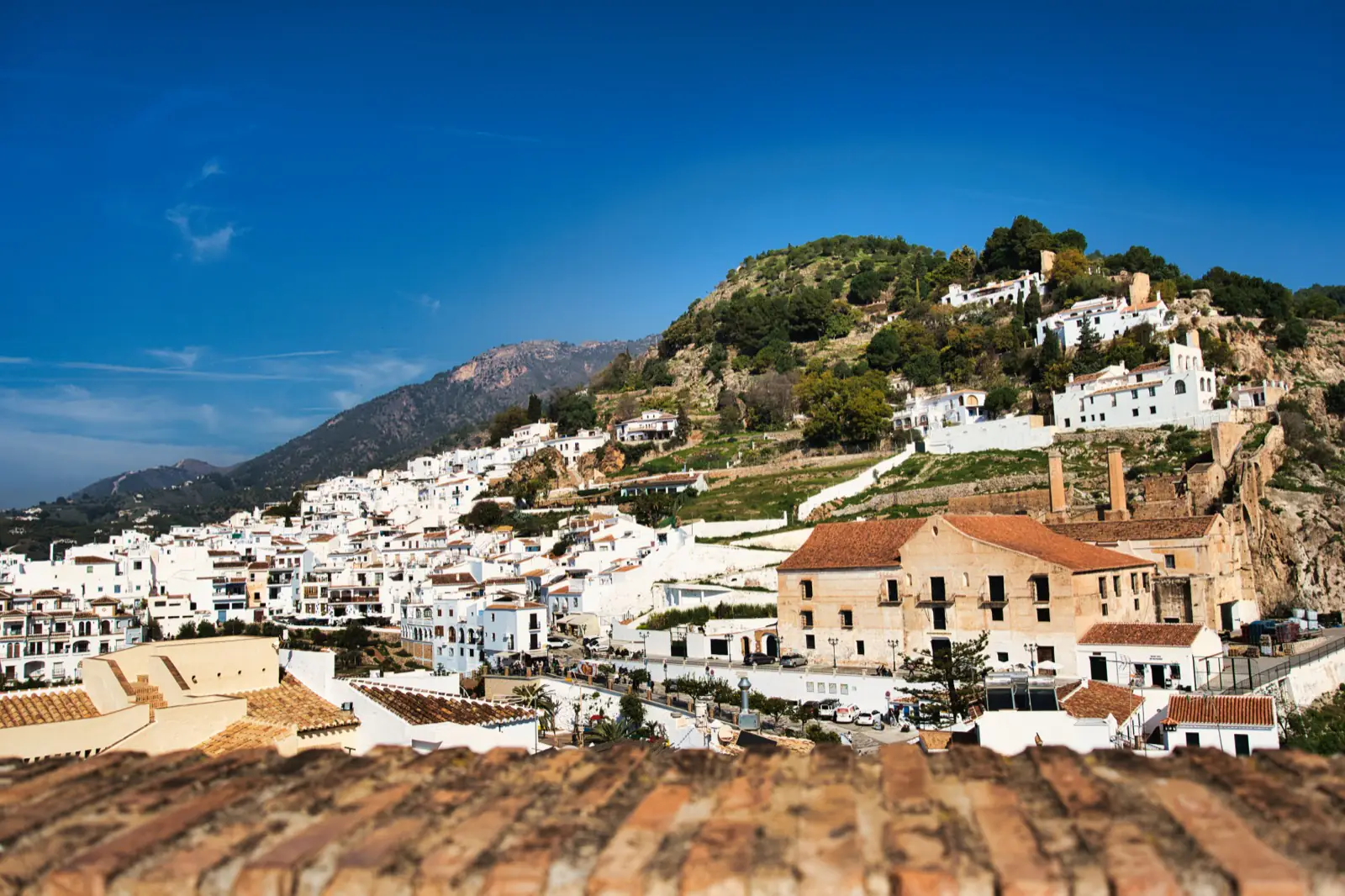 The view of the village in Frigiliana.