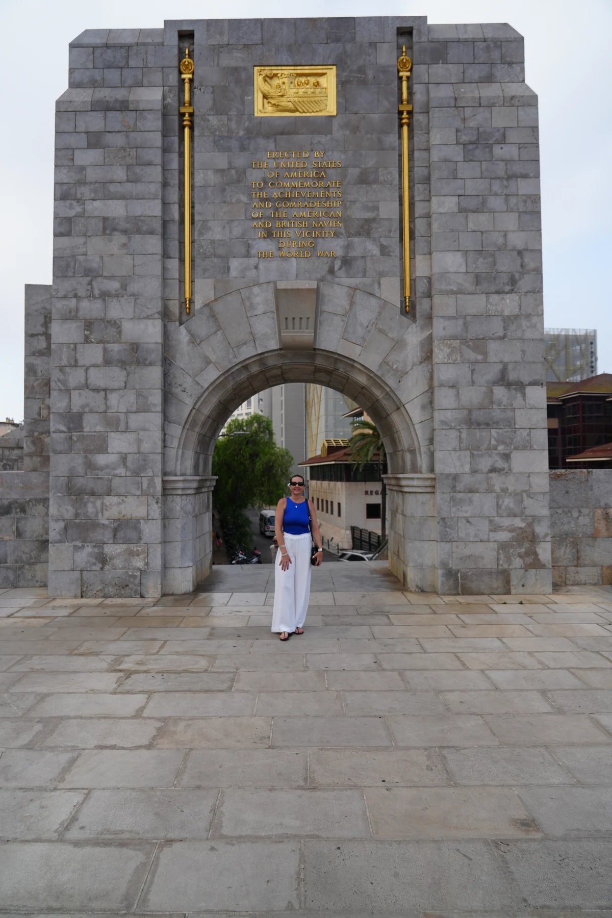 The American War Memorial gateway and arch in Gibraltar