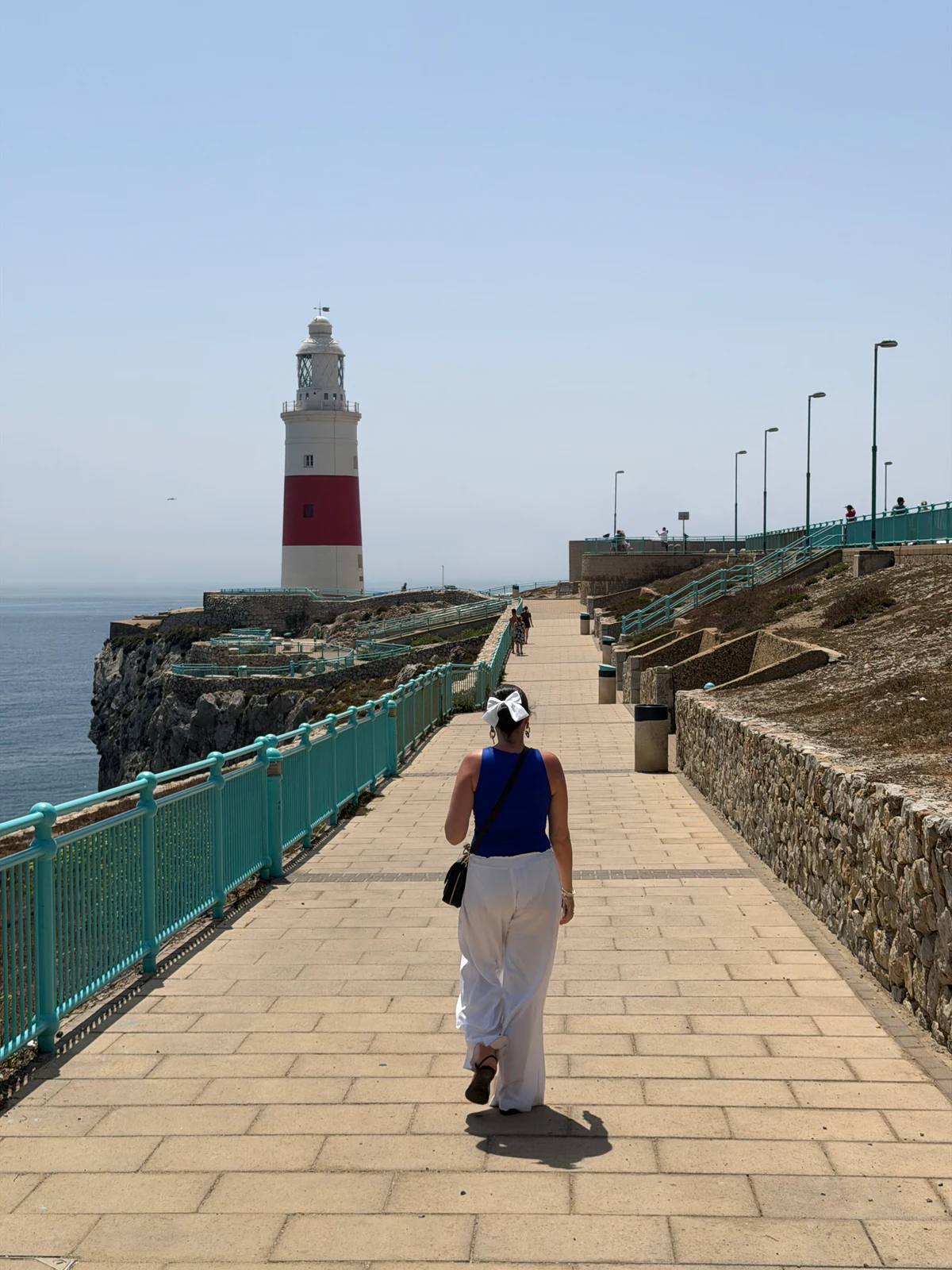 Walking towards the lighthouse at Europa Point, Gibraltar