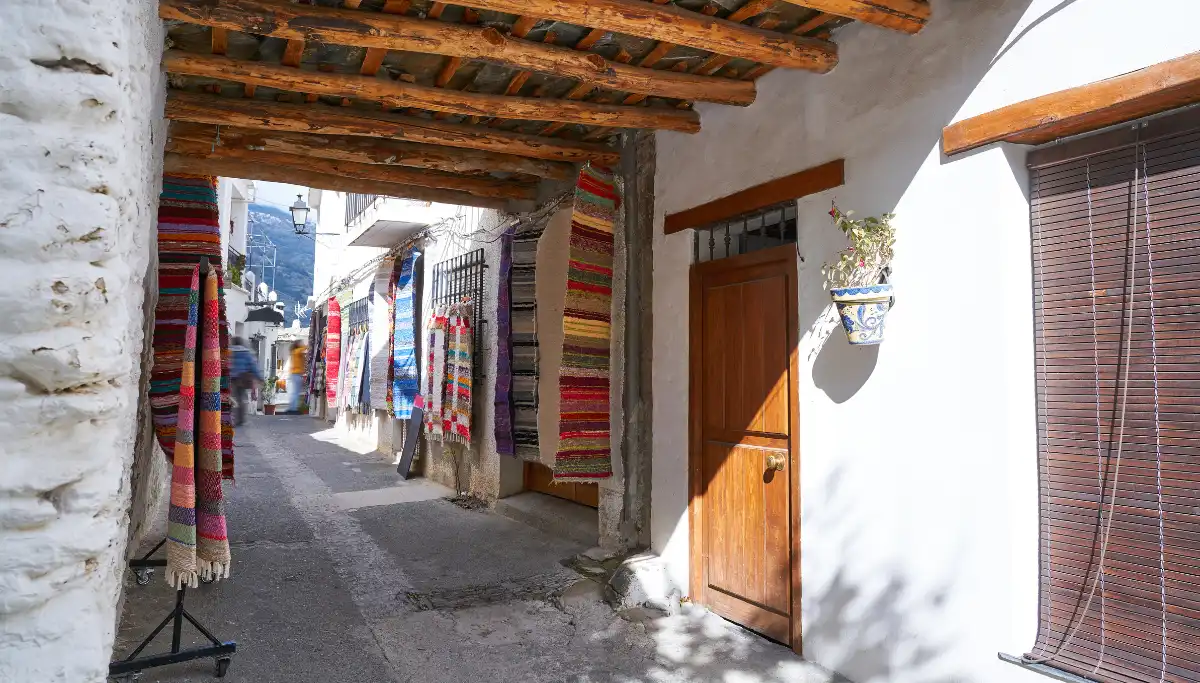 Large-scale street art mural on a wall in Granada's Realejo neighbourhood