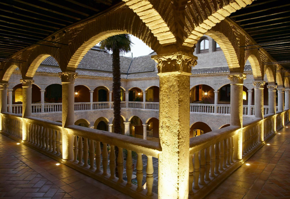 Hotel Palacio de Santa Paula facade on Gran Via in central Granada