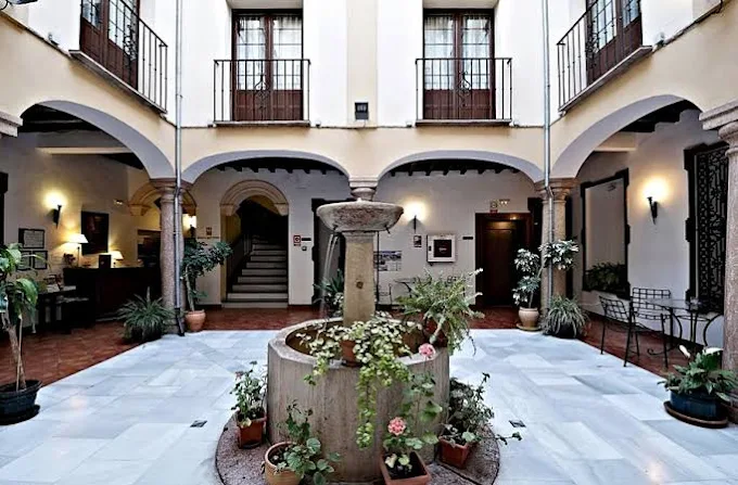 Hotel Coso Viejo courtyard in the heart of Antequera.