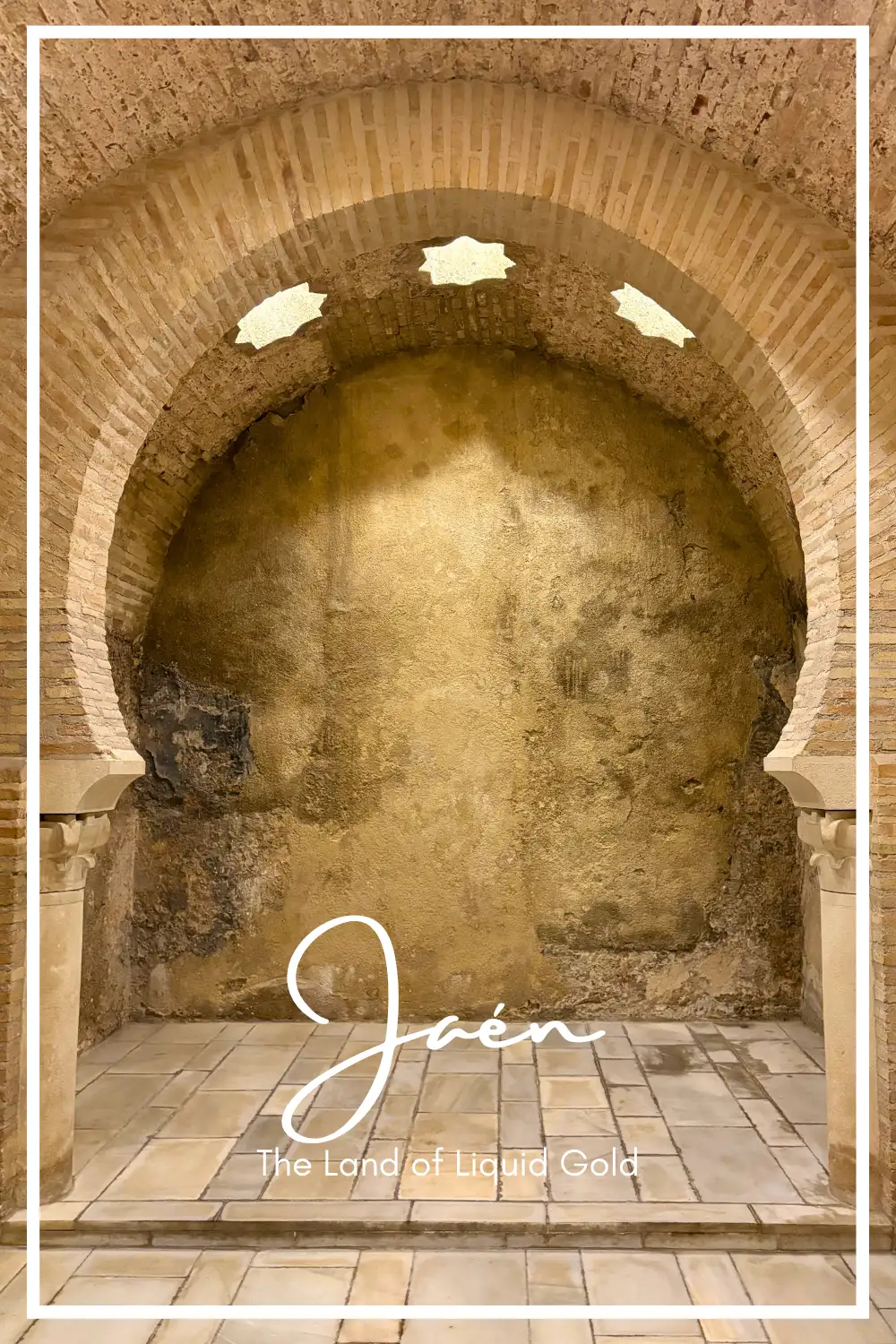 Horseshoe arches inside the Arab baths of Jaén