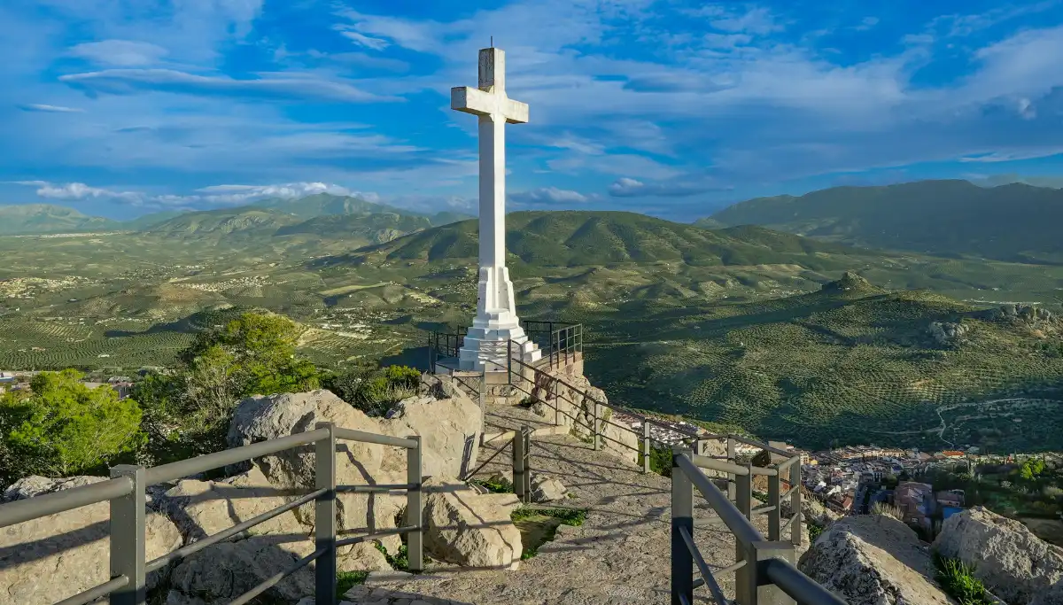 Cross viewpoint at Castillo de Santa Catalina overlooking the city