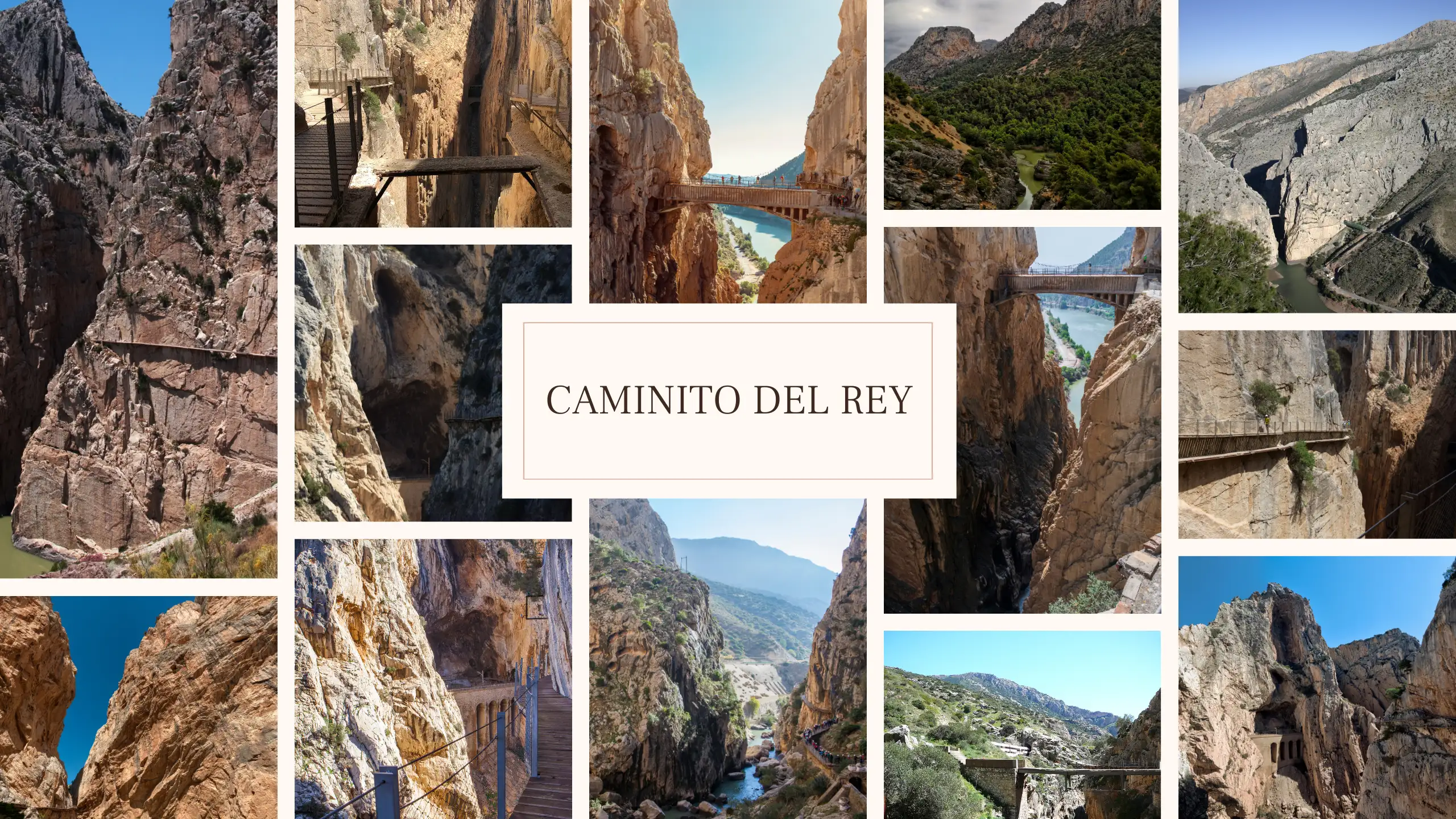 The Caminito del Rey walkway and valley