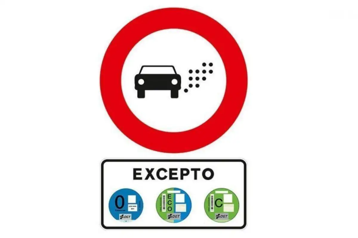 ZBE low emission zone entry sign in Málaga