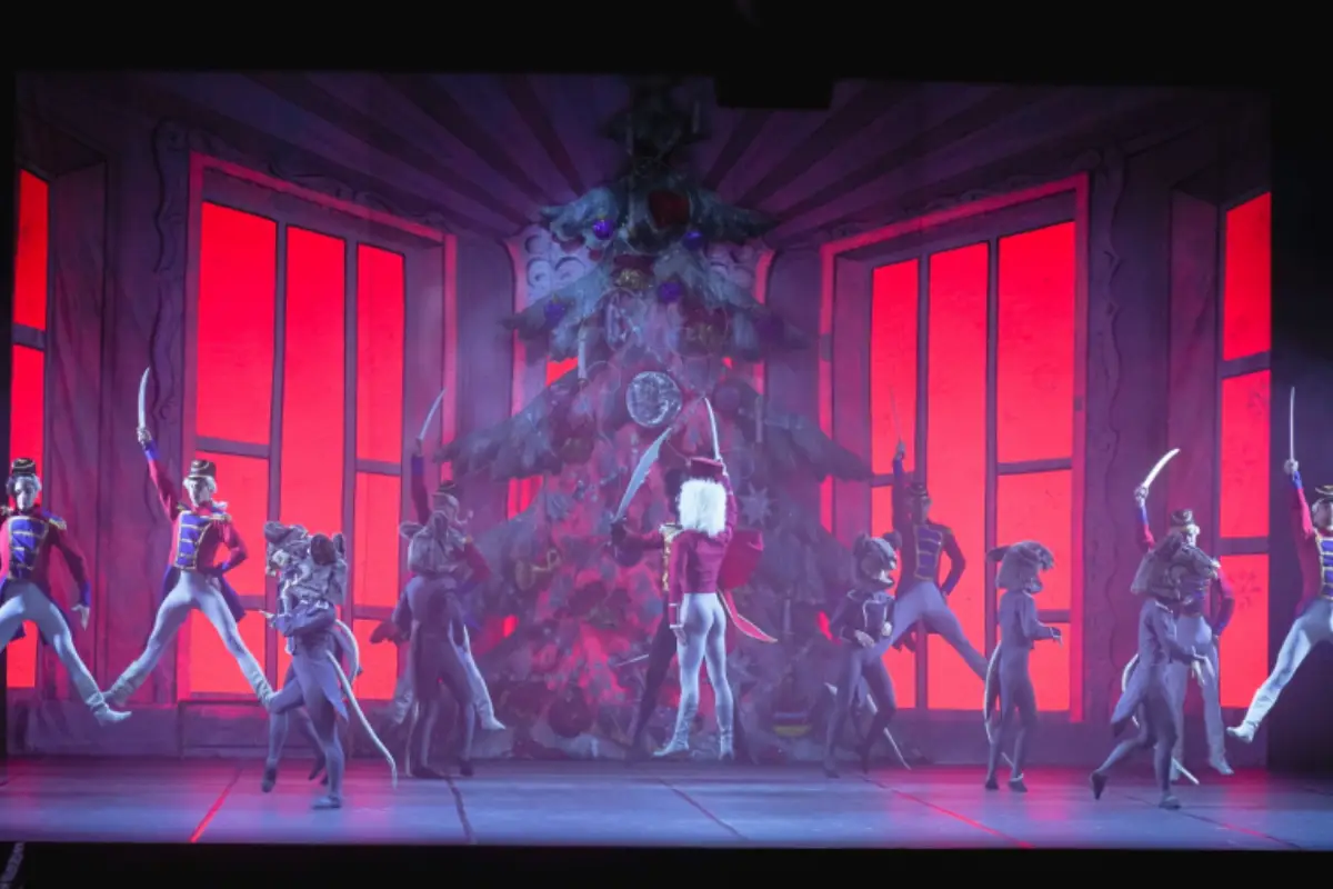 Dancers with swords performing the Nutcracker on stage in Malaga