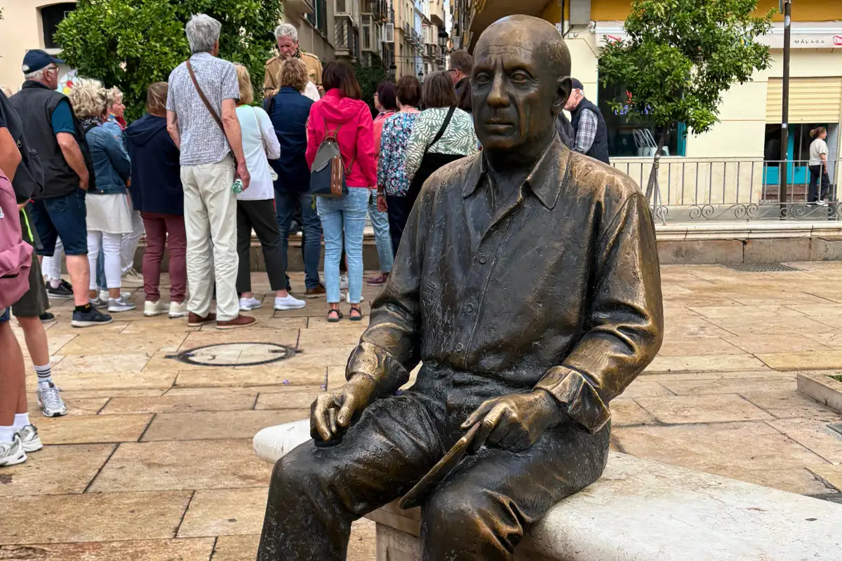 Facade of the Casa Natal Picasso birthplace museum in Plaza de la Merced
