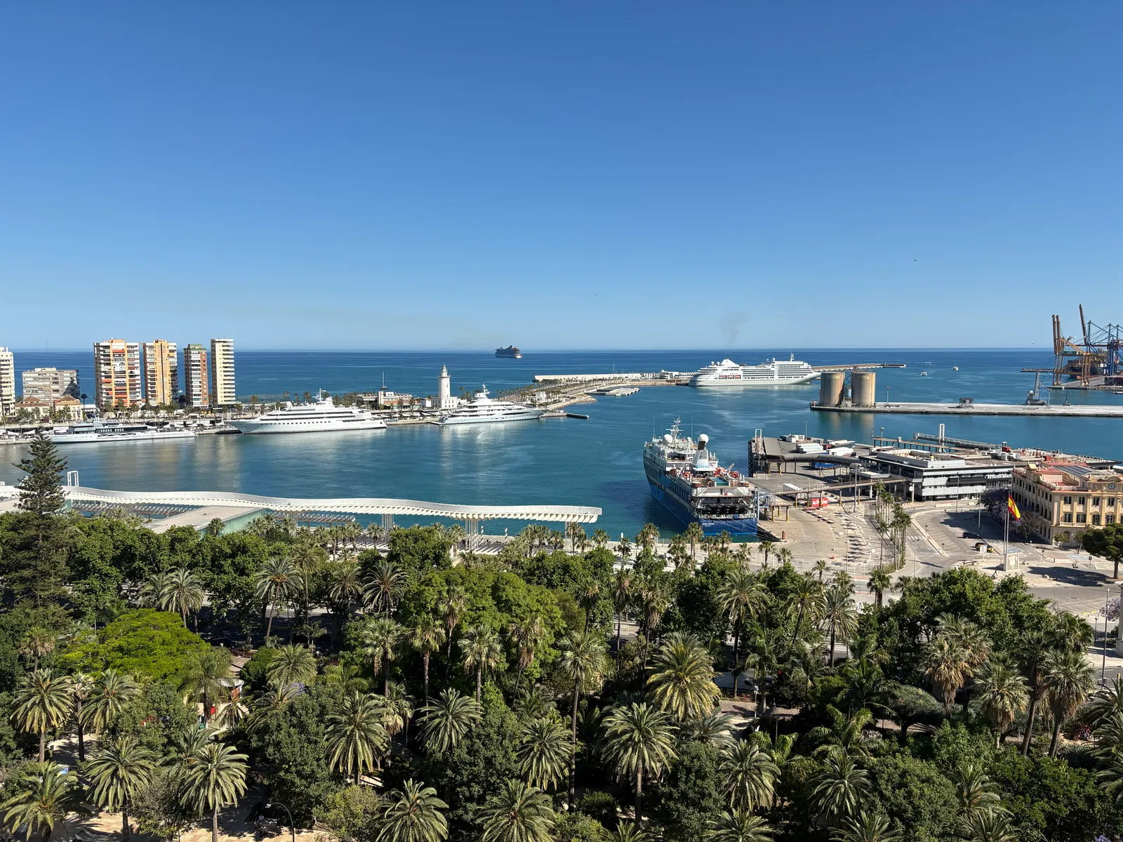 Malaga Port and Muelle Uno waterfront