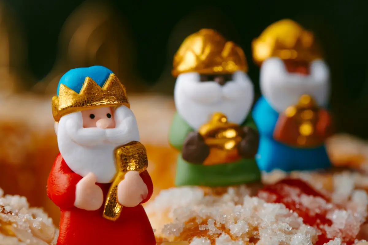 A Roscón de Reyes, the Three Kings cake eaten in Málaga in early January