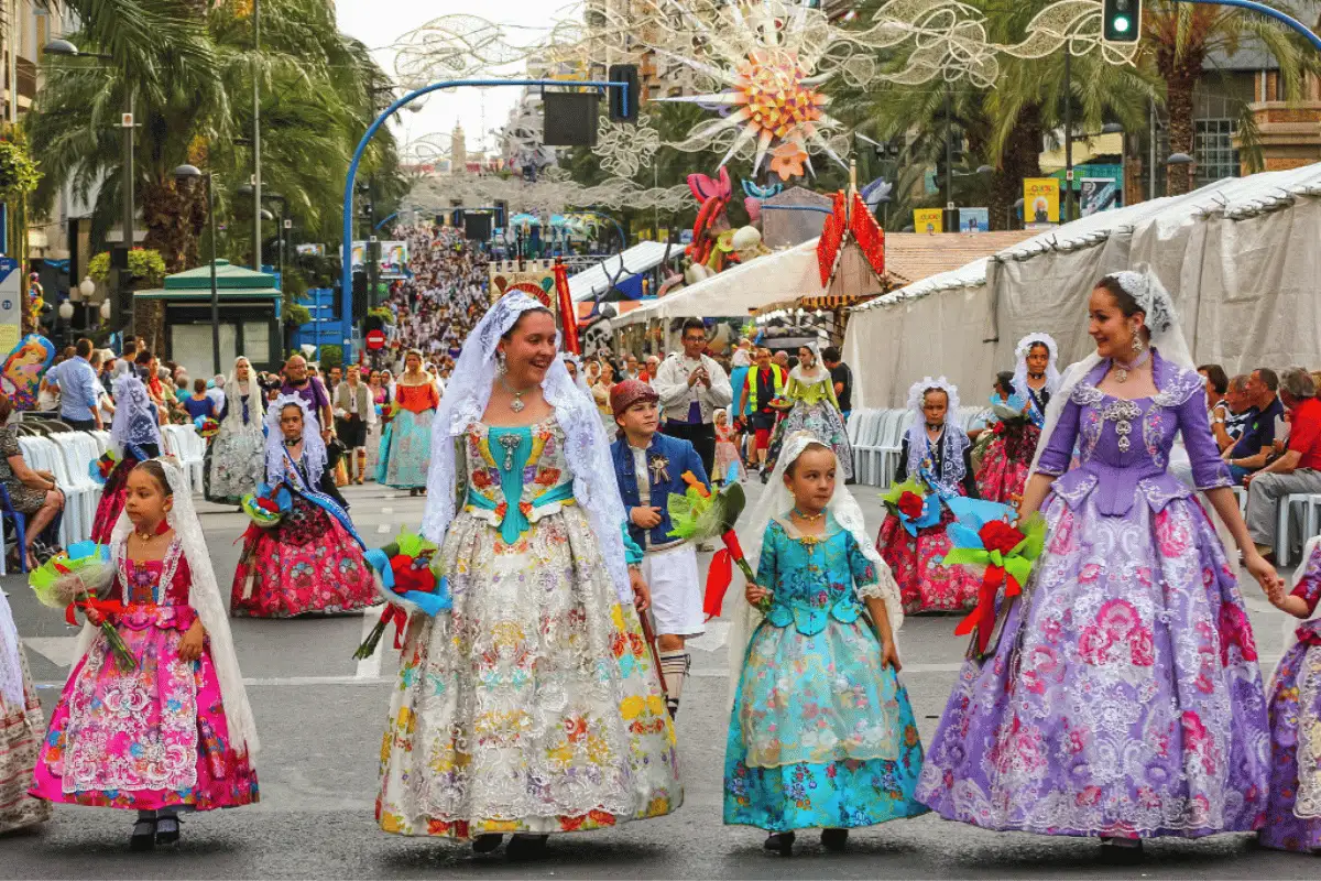 Illuminated hoguera sculpture at San Juan festival representing ancient midsummer traditions