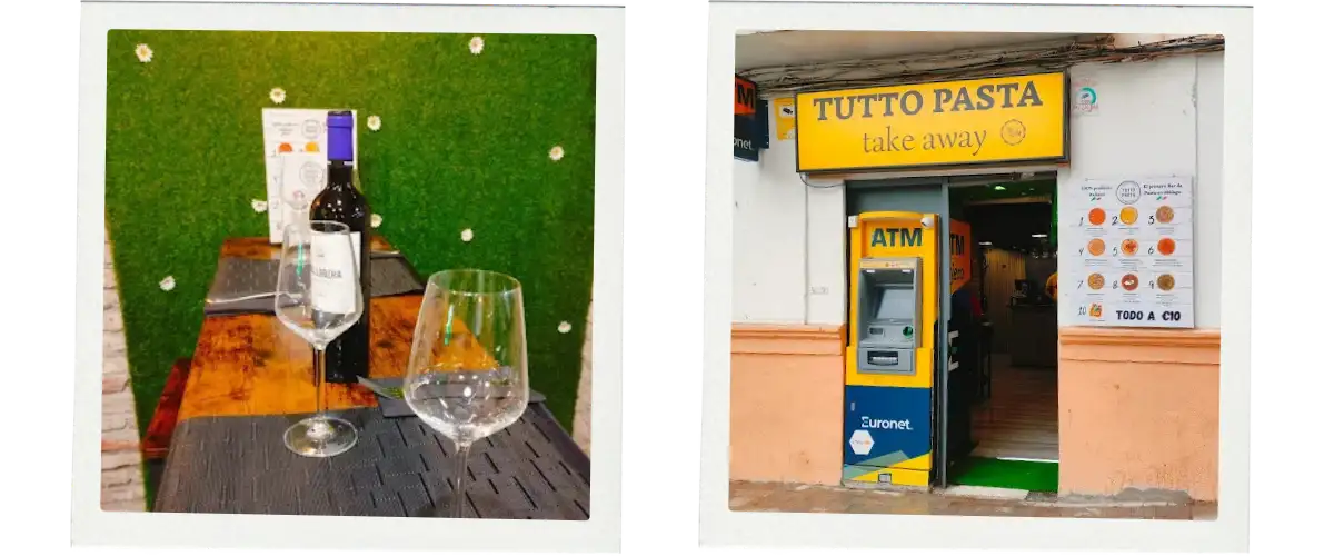 Entrance to Tutto Pasta restaurant in Málaga
