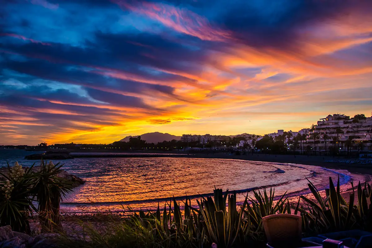 Sunset over Marbella