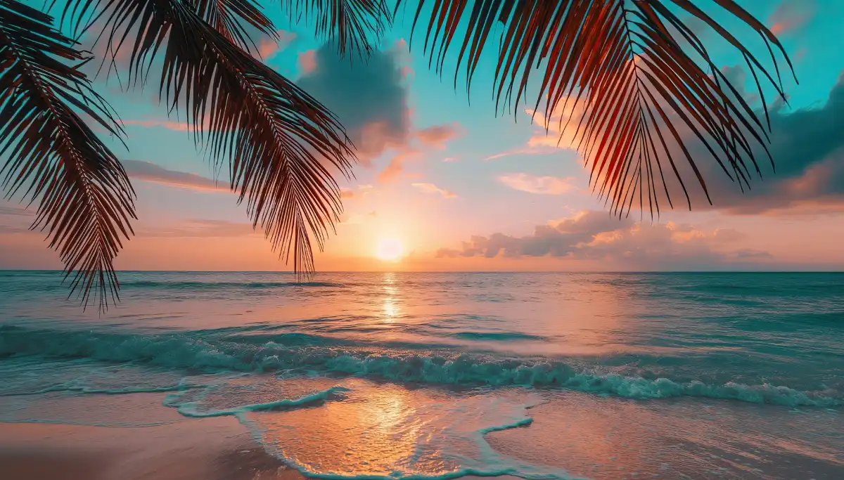 Sunset over the Costa del Sol coastline viewed from Marbella