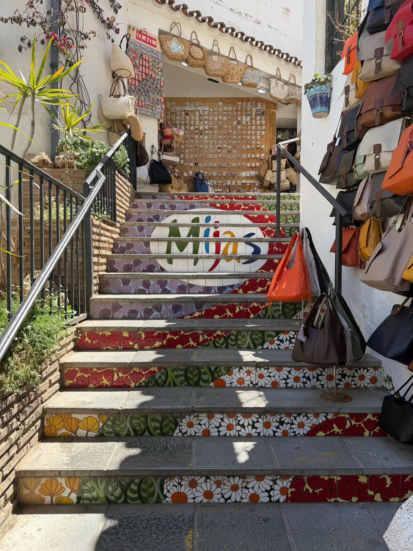 Colorful mosaic steps in Mijas Pueblo