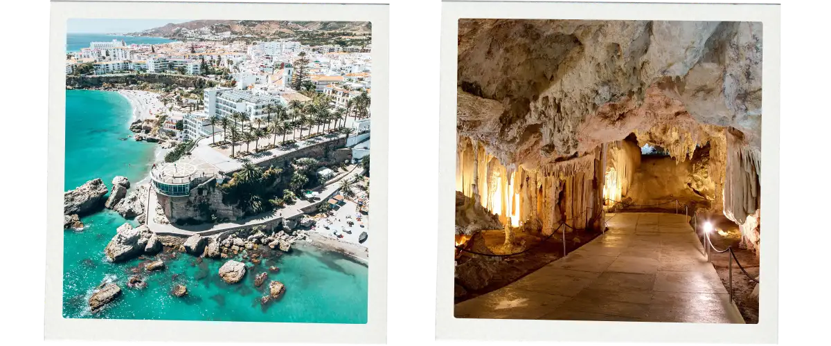 nerja day trip from malaga polaroid 