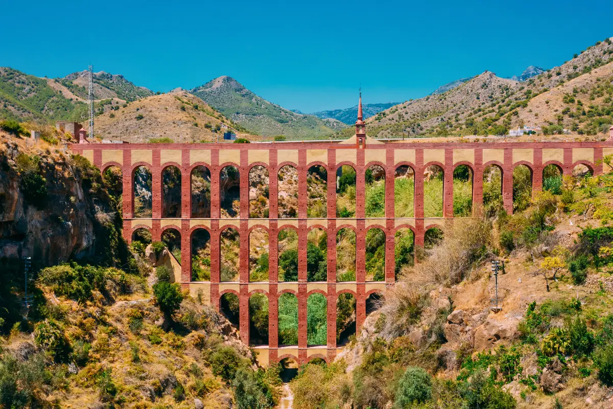 Eagle Aqueduct near Maro, a historic stone structure outside Nerja
