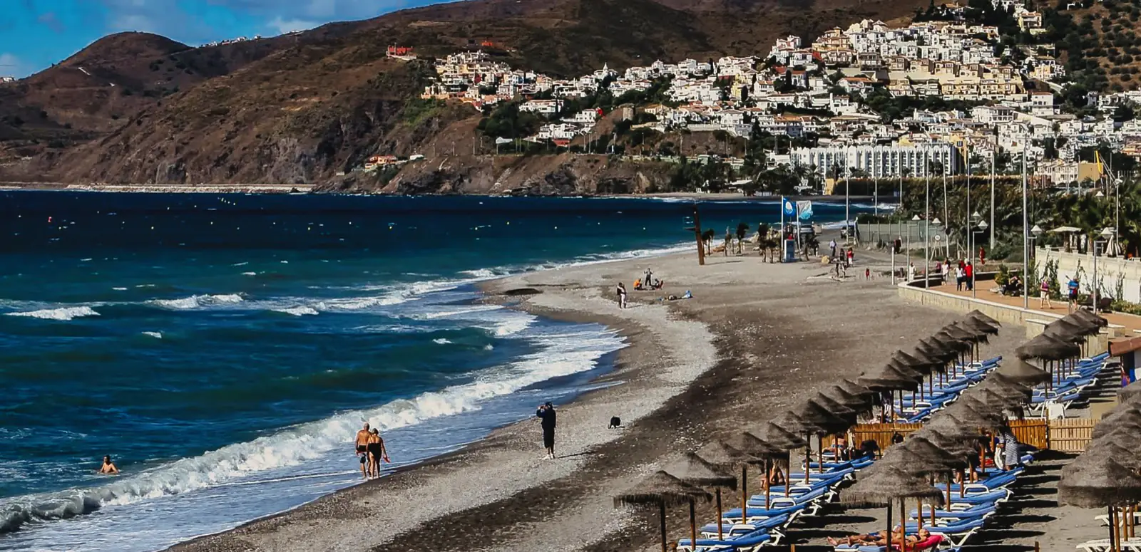 El Chucho Beach, a quiet stretch of sand between Torrecilla and Playazo in Nerja