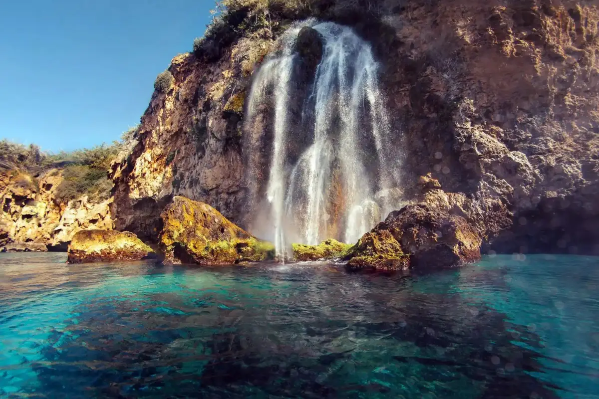 The Cascada de Maro, a 15-metre freshwater waterfall dropping into the sea near Nerja