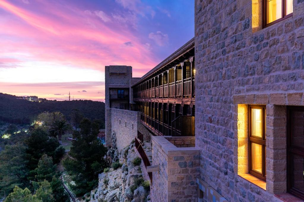Parador de Jaén castle hotel with views over olive groves.