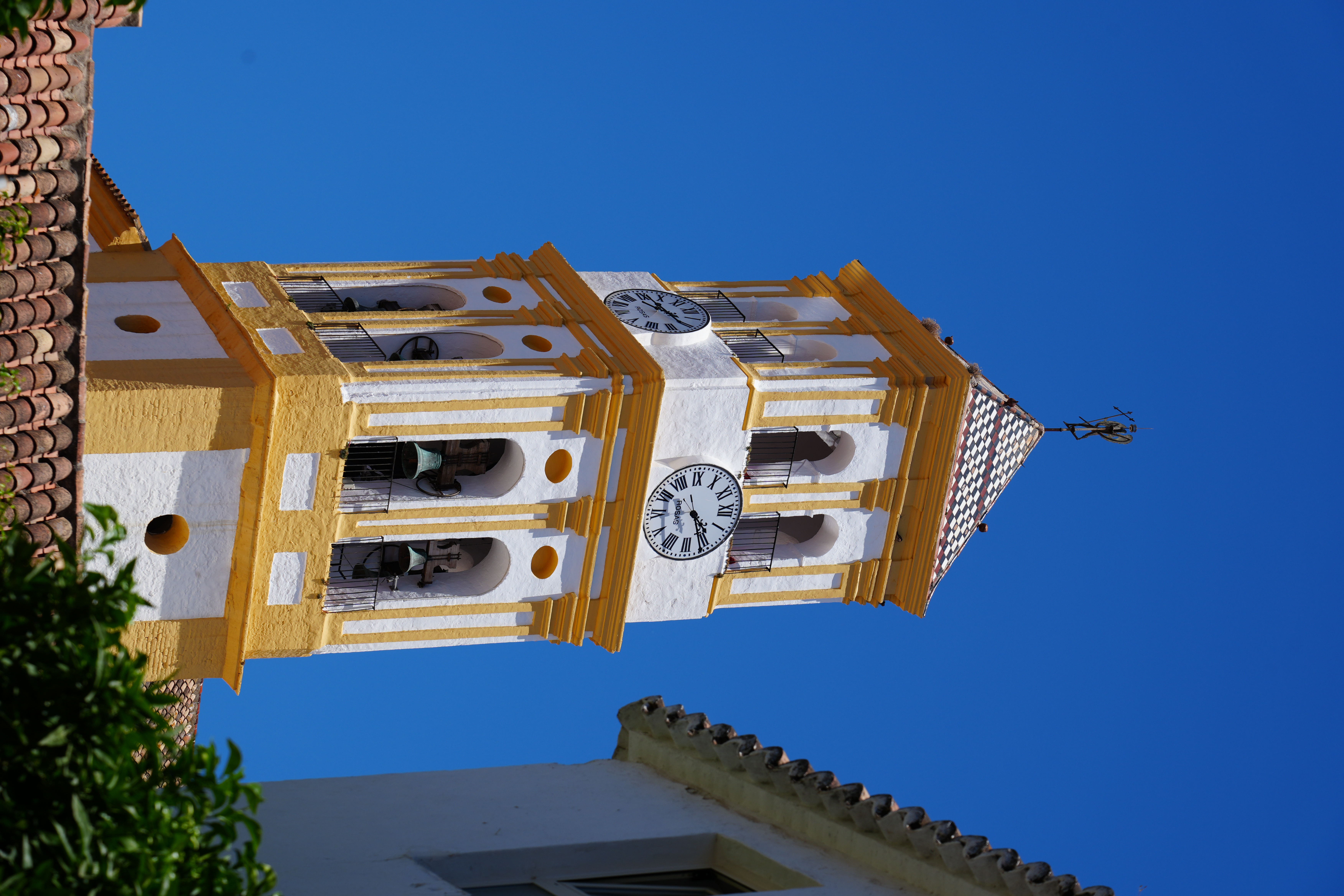 The bell tower of Iglesia de la Encarnacion in Marbella