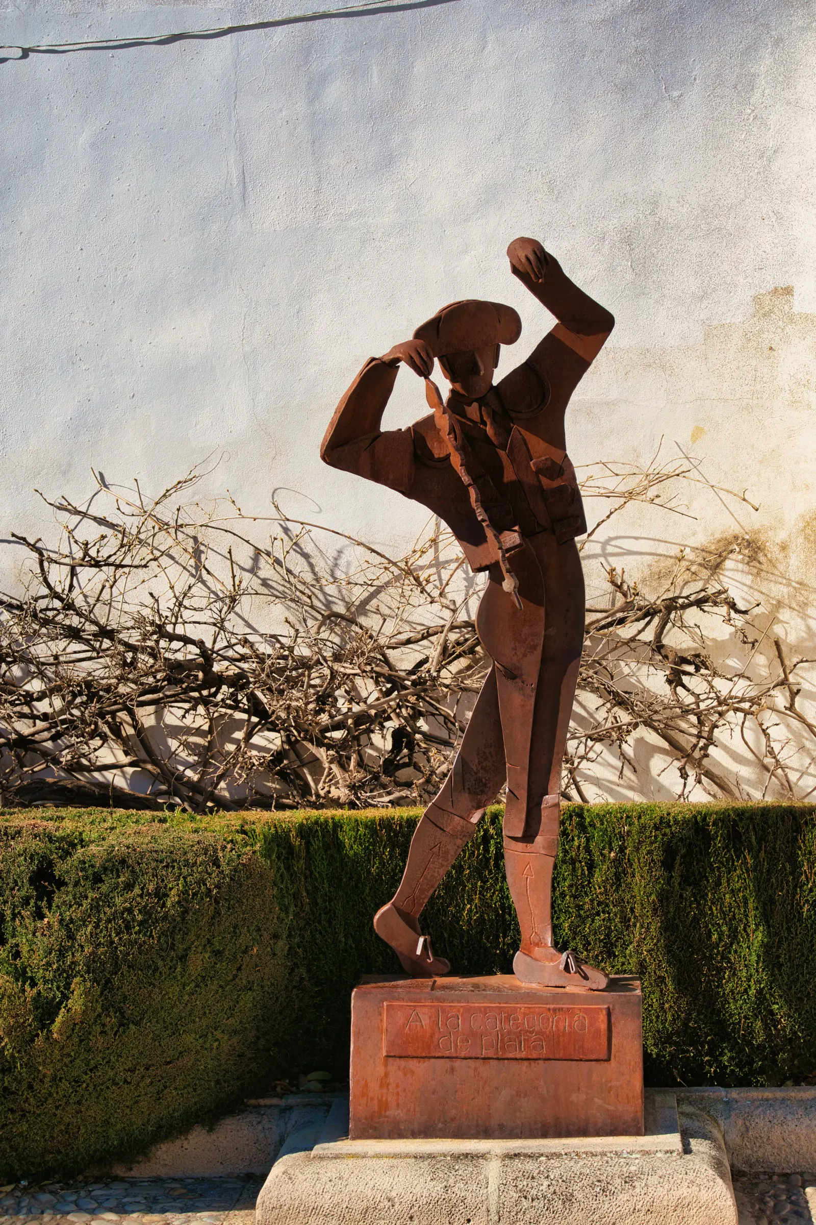 Statue at Ronda's historic bullring