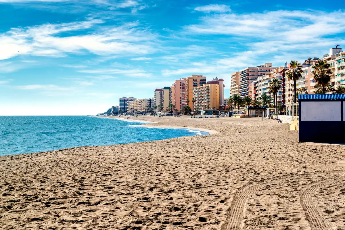 Sandy beach in Fuengirola