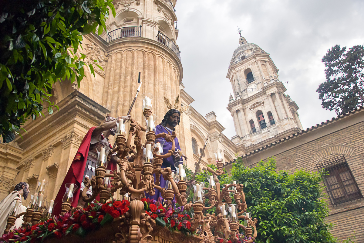 Semana Santa procession throne in Málaga