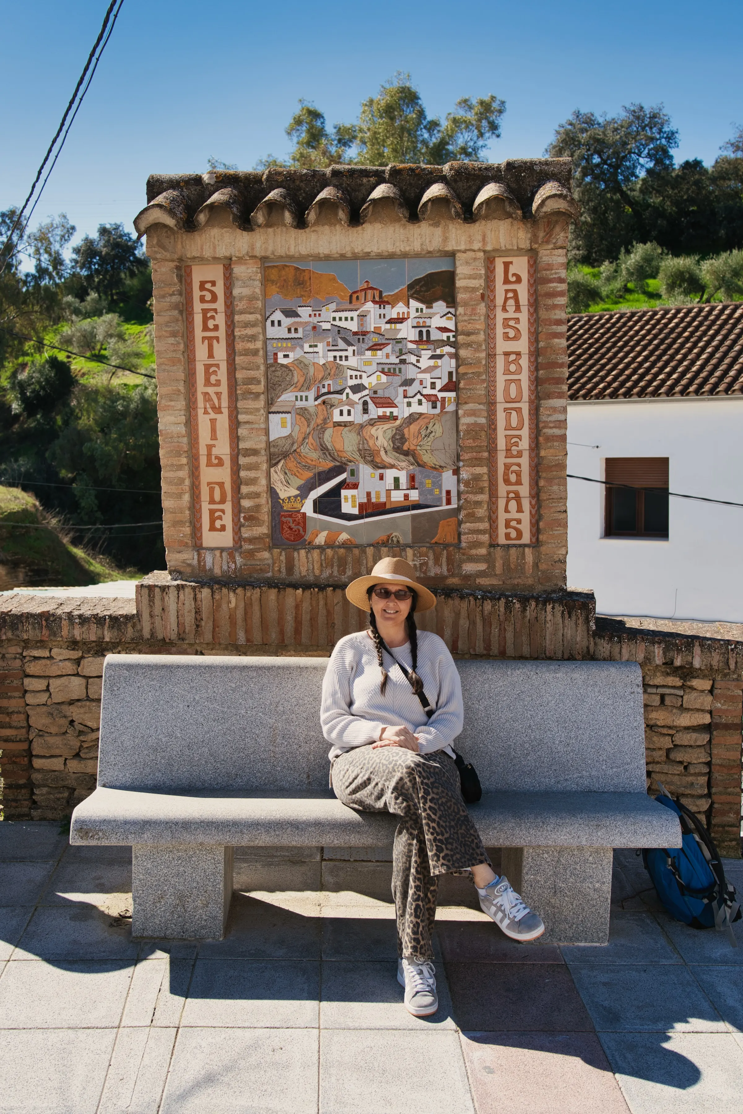 Whitewashed houses and cafes built under rock overhangs in Setenil de las Bodegas