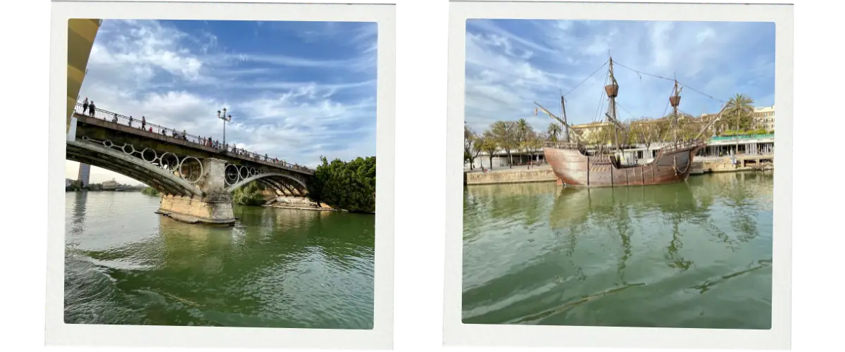 Torre del Oro watchtower from the Guadalquivir riverbank in Seville