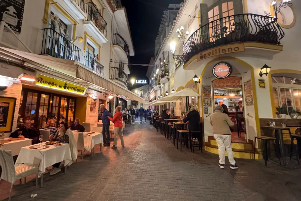 Sevillano Italian restaurant on Calle Cristo Nerja