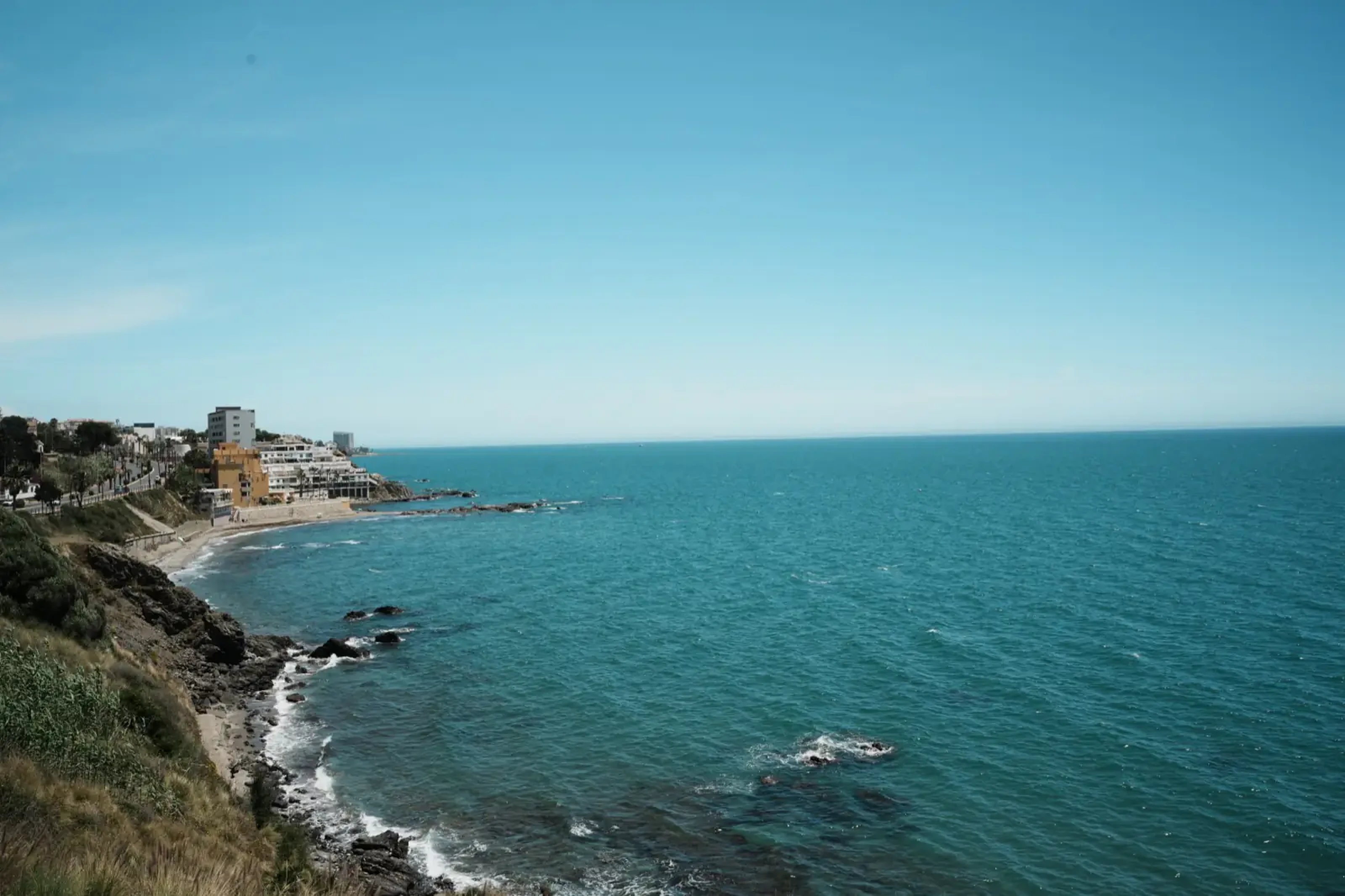 View of the beach and ocean from Torremuelle