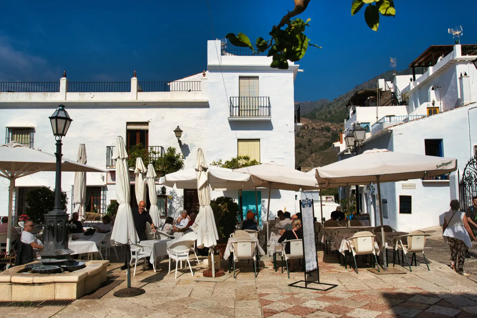 Frigiliana church plaza